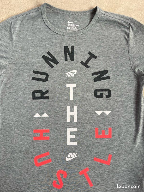T-shirt gris pour homme | Nike | Taille M (image 2)