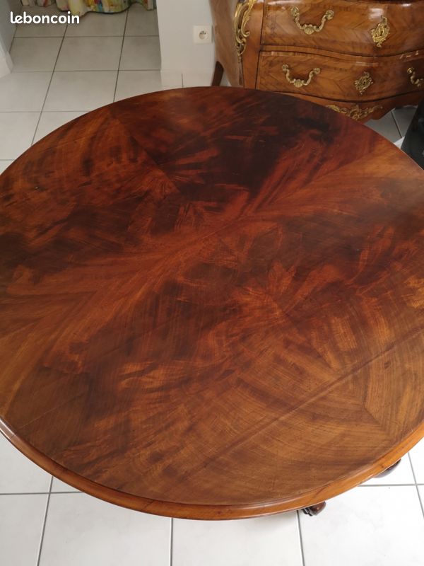 Table ronde bois massif (image 3)