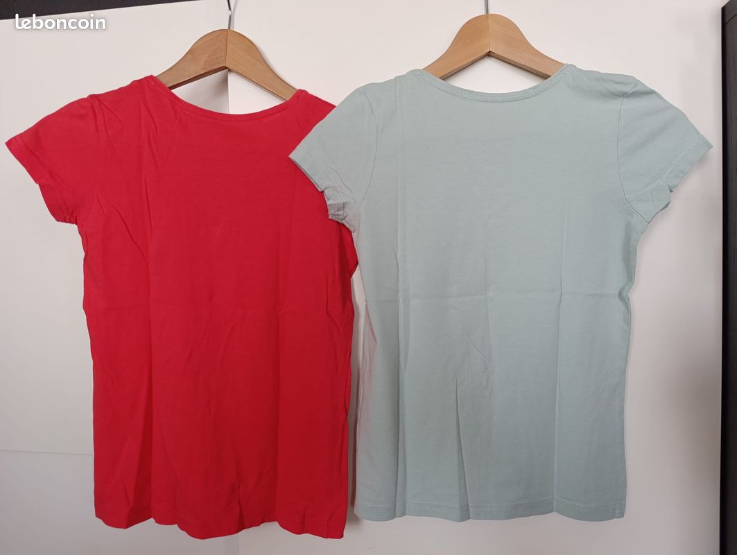 T-shirt ajusté en coton à col ras-du-cou - Blanc - Femme
