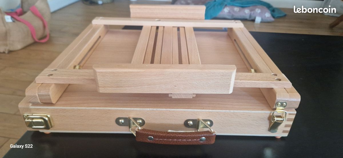 Chevalet d'art de table pour enfants, chevalet d'art double face en bois 3