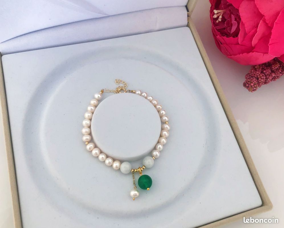 Bracelet en perle et pierre naturelle (image 1)