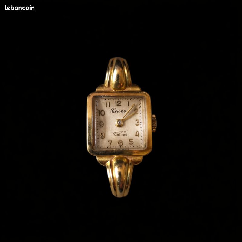 Petite montre SERENA en or 18 carats – fonctionne parfaitement – 8,39 g (image 1)
