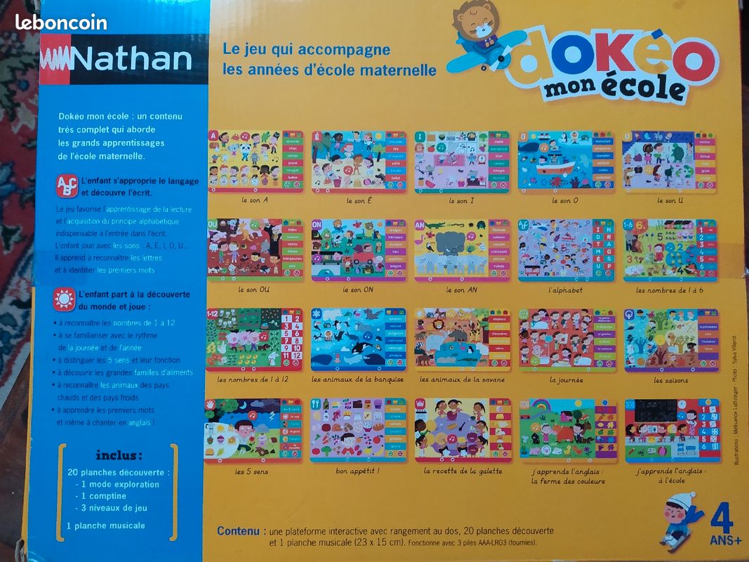 Tablette Dokéo mon école + boîte, guide pour les parents, garantie... (image 2)