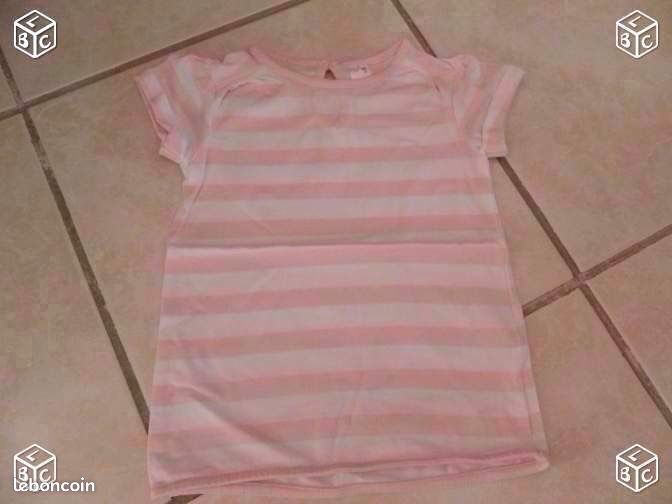 Tee-shirts manches courtes fille 18 mois TEX (image 1)