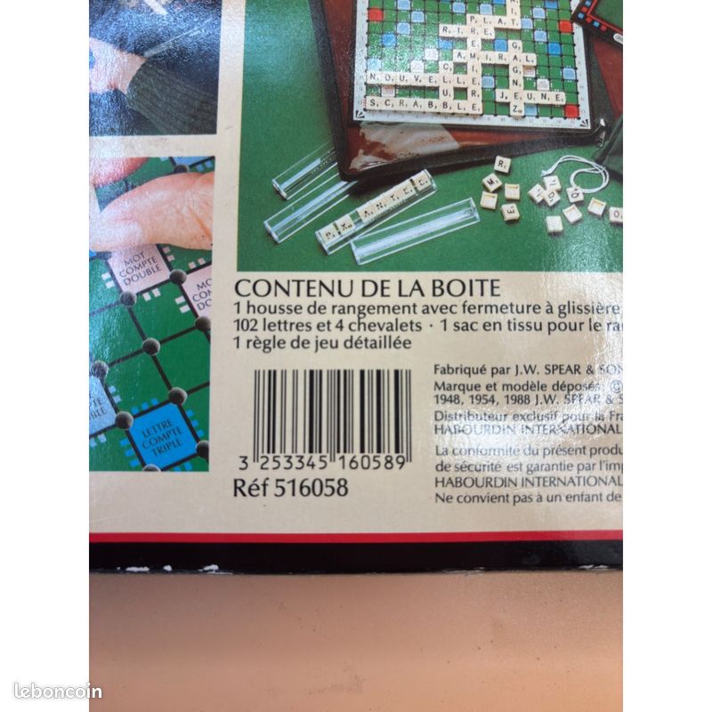 Scrabble Voyage - Spear's Games - Jeu de lettres Duplicate - Complet Vérifié — Luxe Vintage 1988 (image 3)