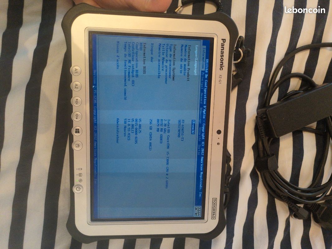 Tablette Panasonic Toughpad FZ-G1 D'occasion – Gris, Modèle Robuste Opérationnel