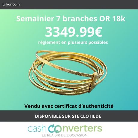 Semainier branches or 18k Montres Bijoux