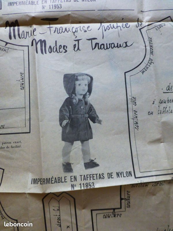 T21 PATRONS POUPEES MODES & TRAVAUX M. FRANCOISE MICHEL BAIGNEUR JUIN