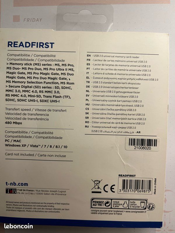 Lecteur de carte mémoire universal USB 2.0 (image 2)