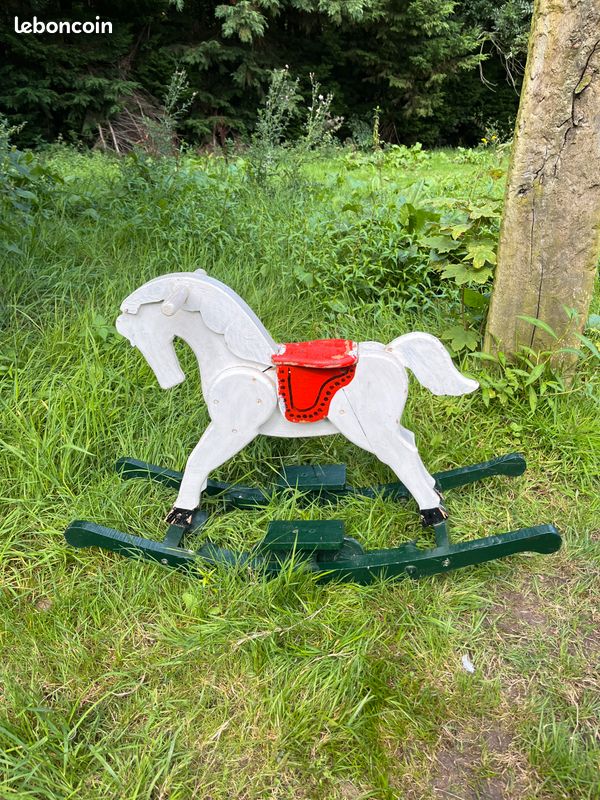 Cheval à Bascule En Bois - Années 1950 - Jouet Vintage