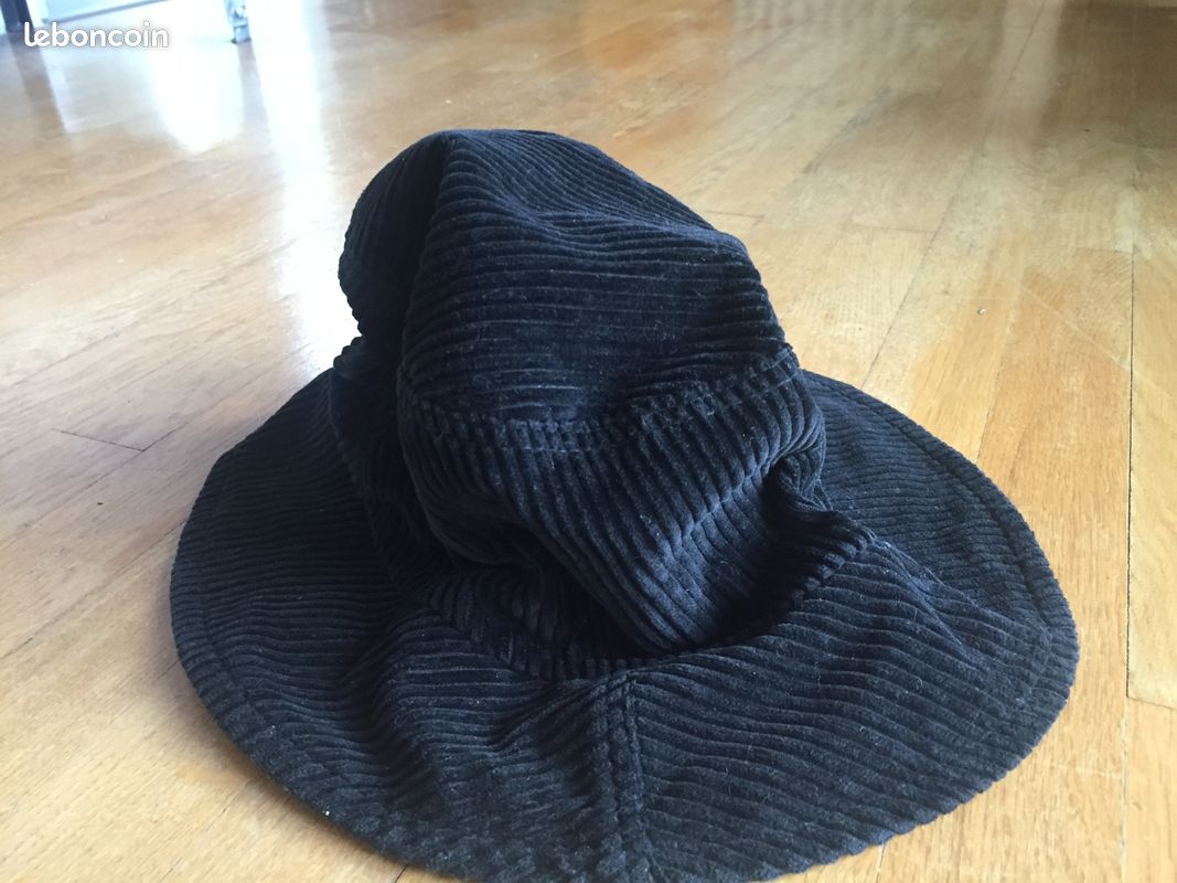Chapeau velours noir 58cm (image 6)