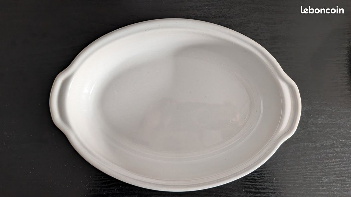 Lot 3 plats à four ovales céramique Emile Henry bleu (31 cm, 26 cm, 21 cm) (image 2)