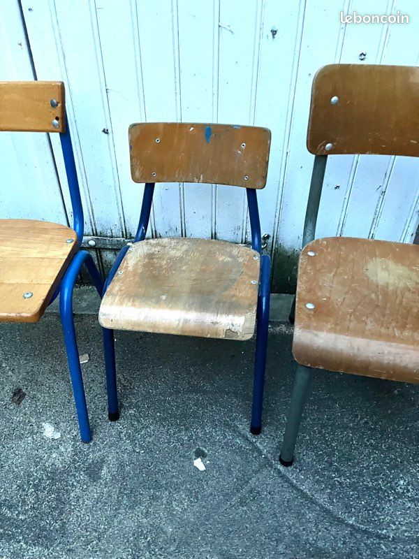 Lot de 3 chaises enfants , école, industrielle (image 5)