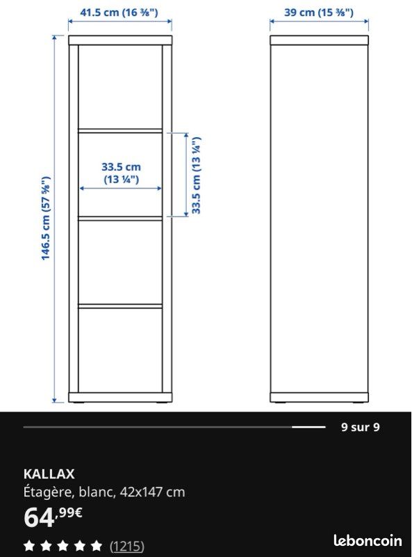 Meuble IKEA kallax blanc (image 3)
