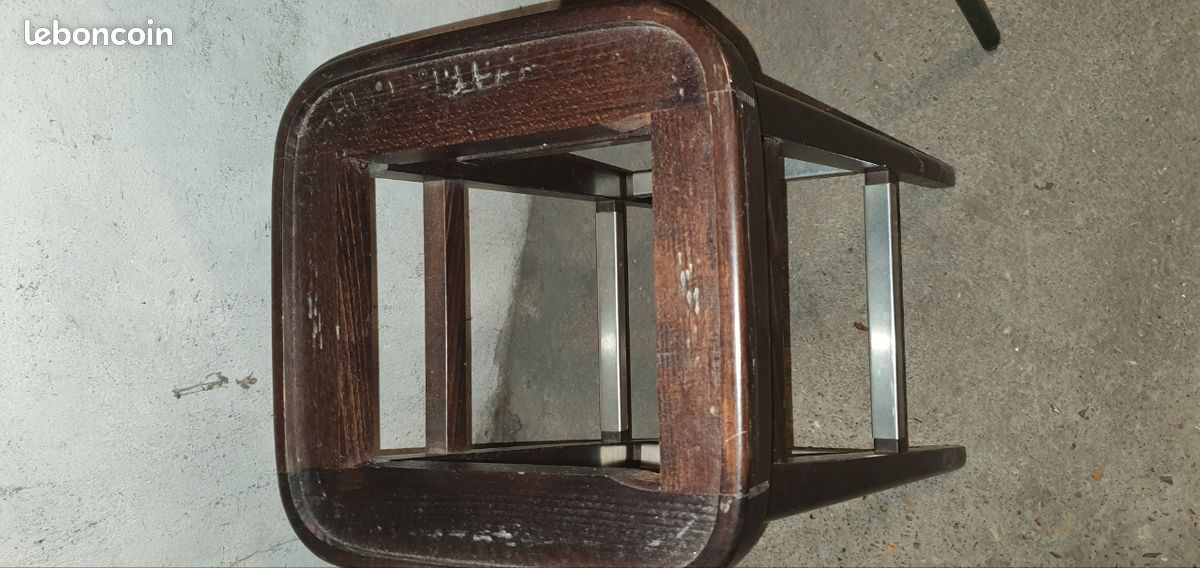 Tabouret haut en bois (image 4)
