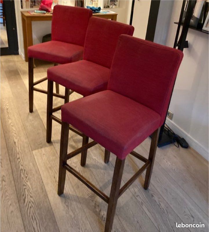 Lot de 3 chaises hautes de bar (image 1)