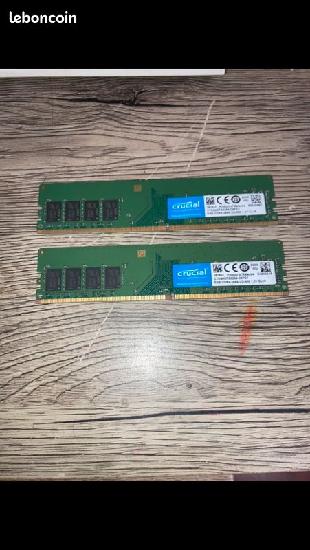 Barrette de RAM crucial ddr4 16gb 2666mhz (image 1)