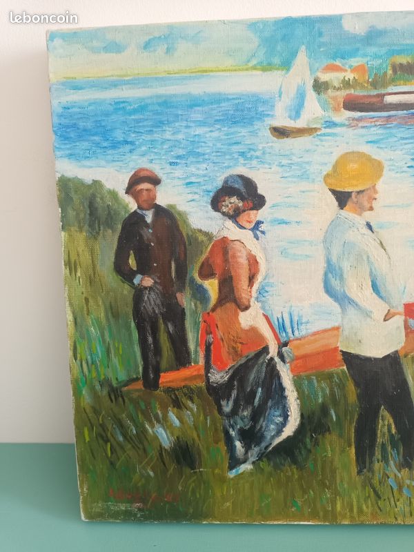 Tableau cadre huile sur toile originale Reproduction d'Auguste Renoir (image 4)