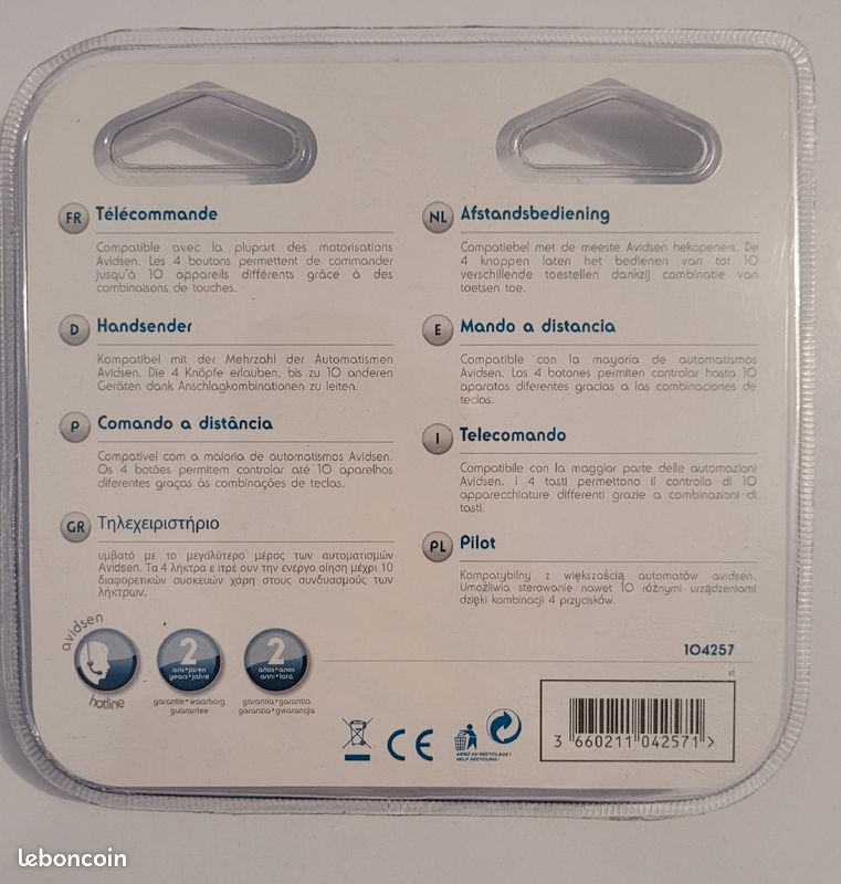 Télécommande pour portail et garage (image 2)