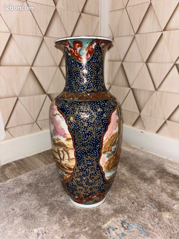 Vase décoratif en porcelaine style asiatique – Très joli décor (image 4)