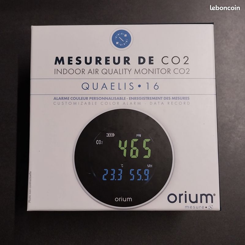 ORIUM QUAELIS 16 - Mesureur De CO2 Pour Qualité D'air Intérieur - NEUF