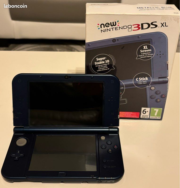Boîte De Console New 3DS XL Bleue VIDE (Réf 186) - Pour Collection Ou Pièce