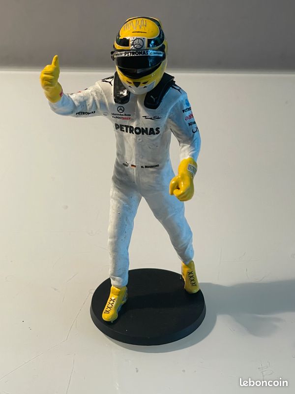 Figurine 1/18 Nico Rosberg – F1 Mercedes – Minichamps – Non Peinte – Résine