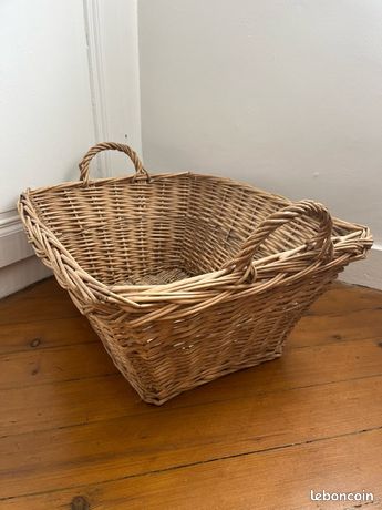 Panier à champignons en osier bicolore - panier à commissions