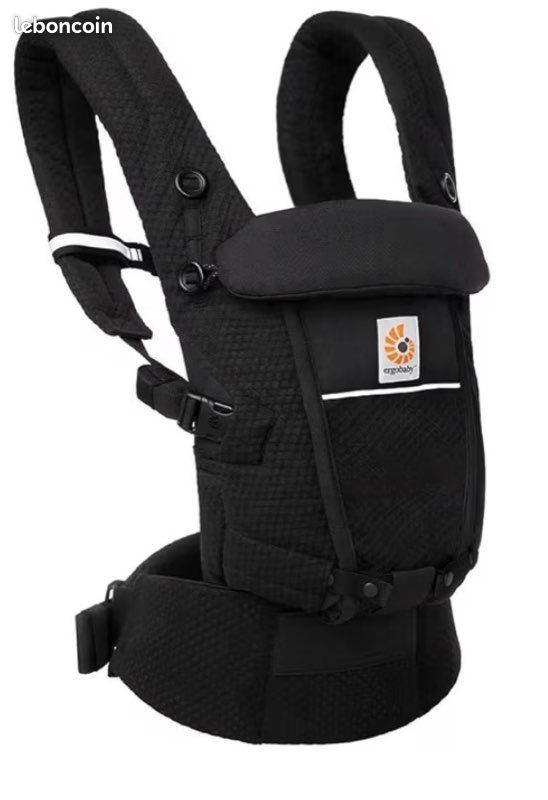 Porte bébé ergobaby: Ergobaby Adapt Baby Carrier for Newborns from Birth, Ergonomic 3 Position SoftFlex Mesh Baby Carrier for Belly and Back Carrier, Onyx Black (image 5)