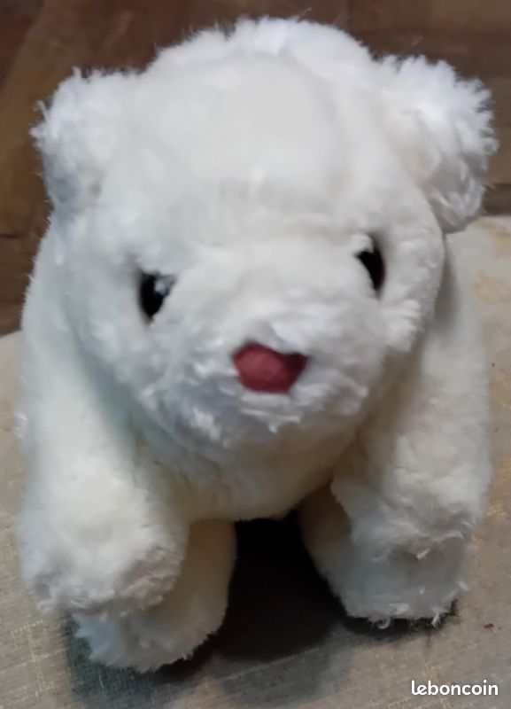 Peluche petit ours polaire vintage (image 4)