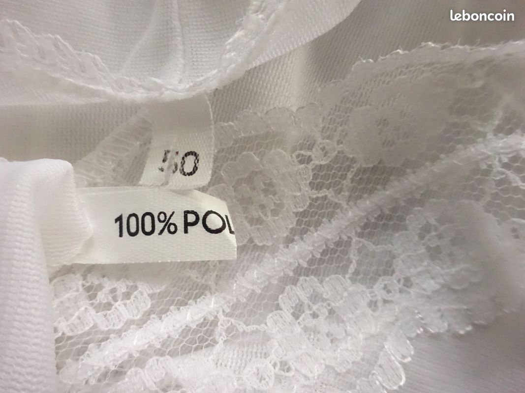 jolie combinaison &fond de robe vintage jolie dentelle T50 ref 18R50R