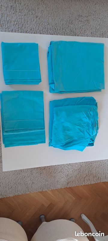 Housse de couette turquoise 140x190 (image 1)