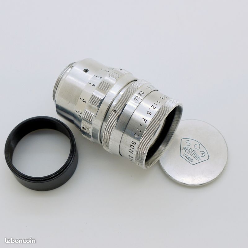 Som Berthiot Tele-Cinor 75mm f2.5 C mount cine lens - 1:2.5 F=75