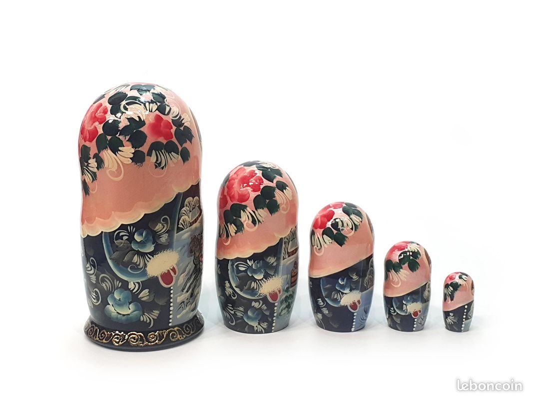 PETITE POUPÉES RUSSES MATRIOCHKA PEINTE A LA MAIN - HIVER GOURICH