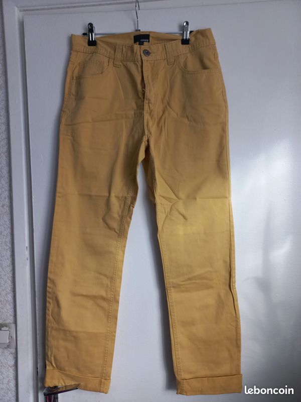 Pantalon Moutarde Et Noir IKONE PARIS Modèle ORION - Taille 44 - NEUF Avec étiquettes