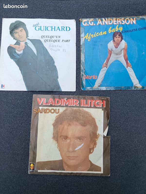 đ” Lot / UnitĂ© Vinyles AnnĂ©es 80 â Daniel Guichard, G.G. Anderson & Vladimir Ilitch đ” (image 1)