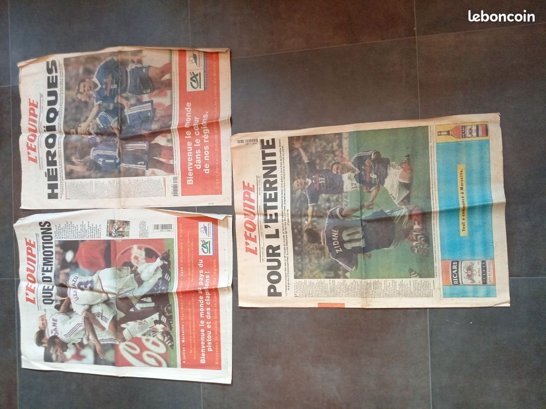 Collection Journal L'Équipe Coupe Du Monde 1998 – 64 Numéros, France Champion