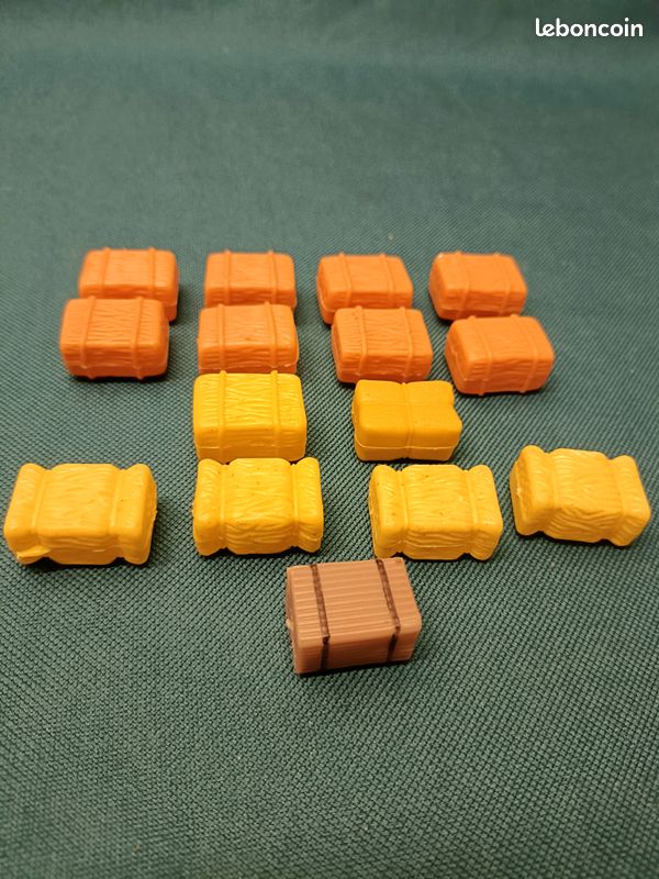 Scalextric vintage 15 bottes paille + 2 figurines assises (image 3)