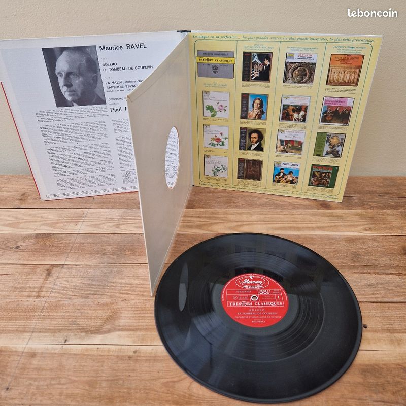 Vinyle 33 tours l'œuvre symphonique de Maurice ravel volume 1 (image 3)