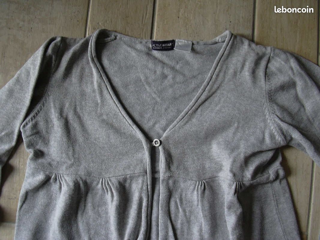 Gilet gris "active wear" 12 ans (SN) (image 2)