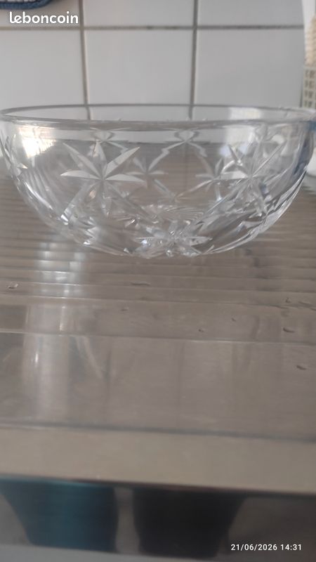 Vend vintage Beau Saladier Coupe de Fruits Cristal de Saint Louis (image 5)