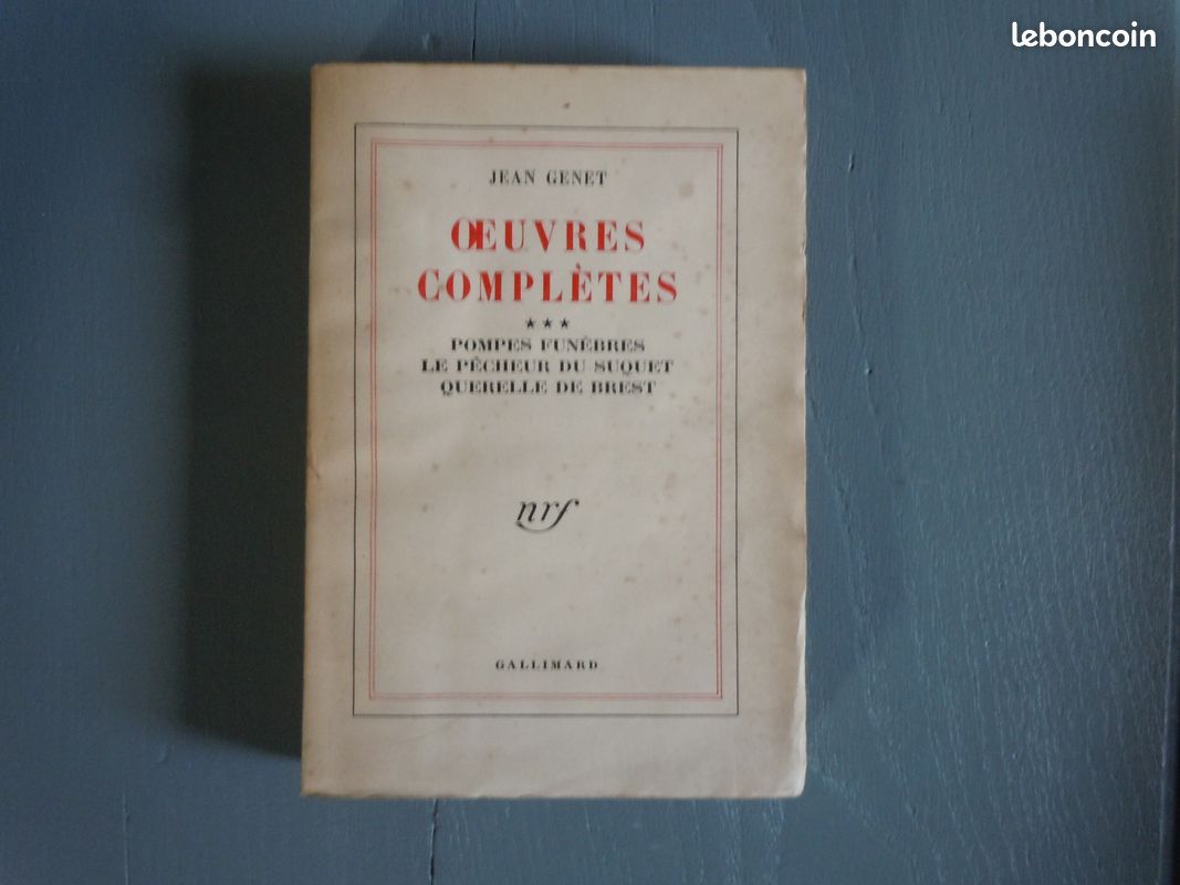 Jean Genet oeuvres complètes tome 3 édition de 1953 (image 1)