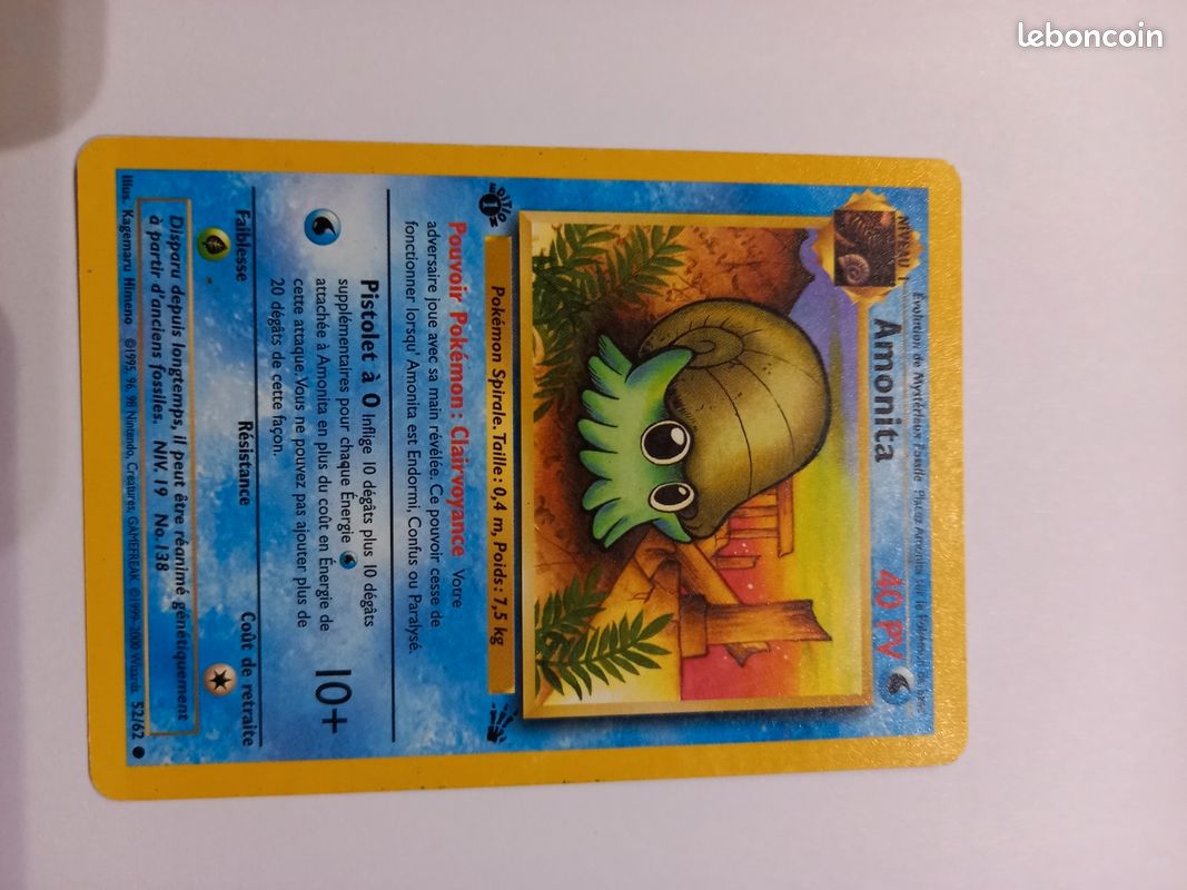 Carte Pokémon Amonita (image 1)