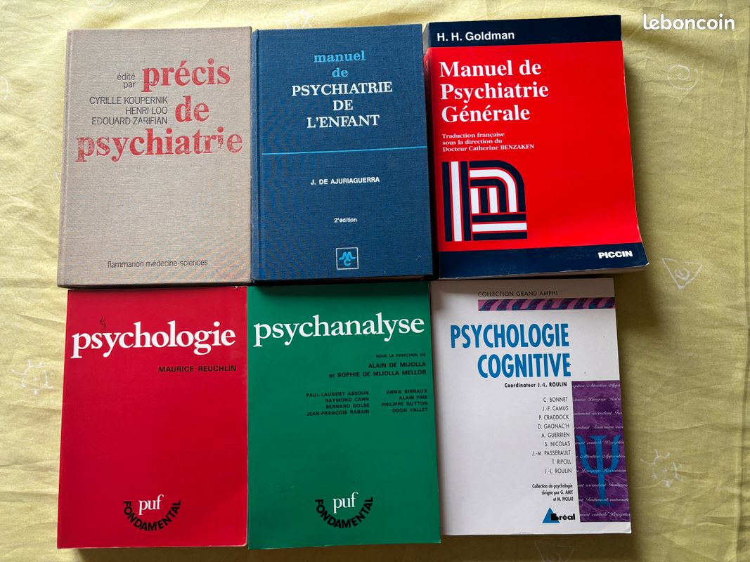Précis de Psychiatrie-Manuel de Psychiatrie de L'Enfant-Manuel de Psychiatrie Générale -Psychologie-Psychanalyse-Psychologie Cognitive (image 1)