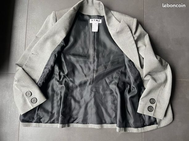 Veste Bleue Georges Rech Synonyme - Taille 36 - Style College En Laine Et Viscose - Occasion Très Bon État