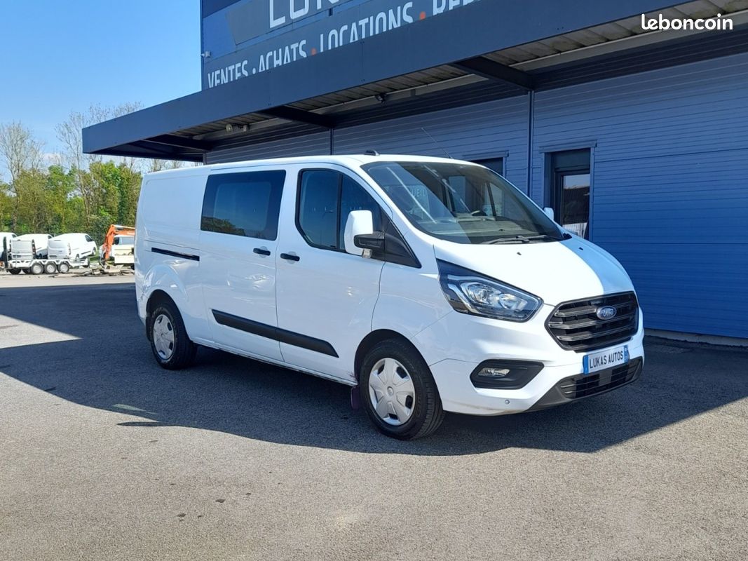 Ford transit custom cabine approfondie 6 places l2h1 130cv trend business prix 19000 euros ht (image 1)