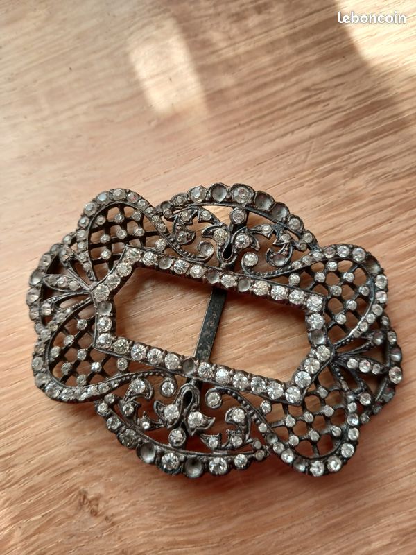 Boucle De Ceinture Ancienne En Argent Filigrané - Datant Du 19ème Siècle, Occasion