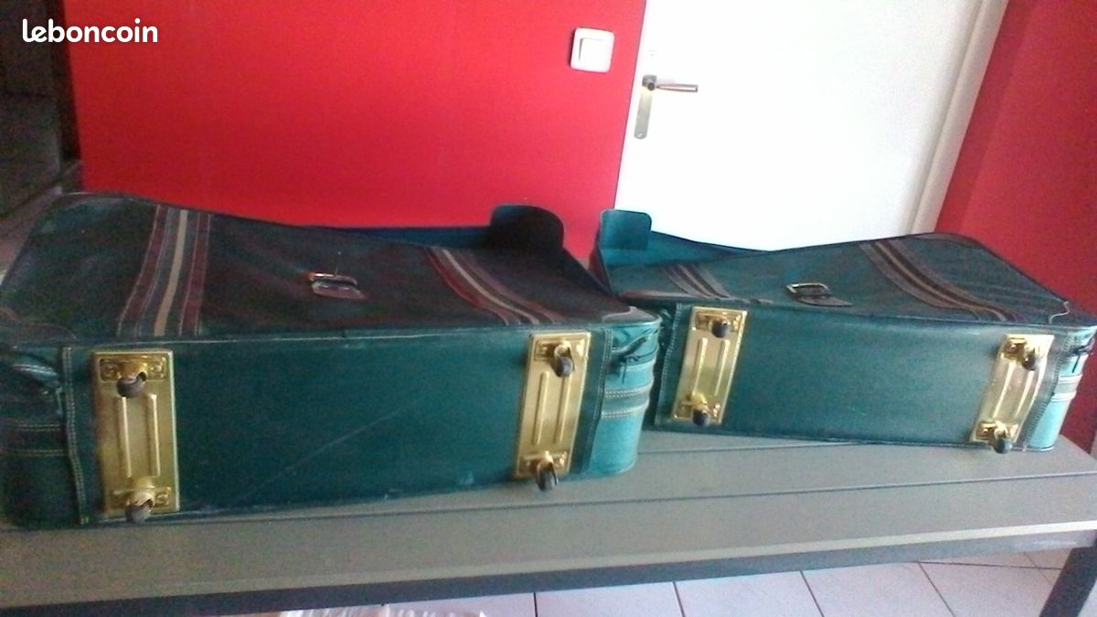 2 valises vertes en toile goldenman (image 5)