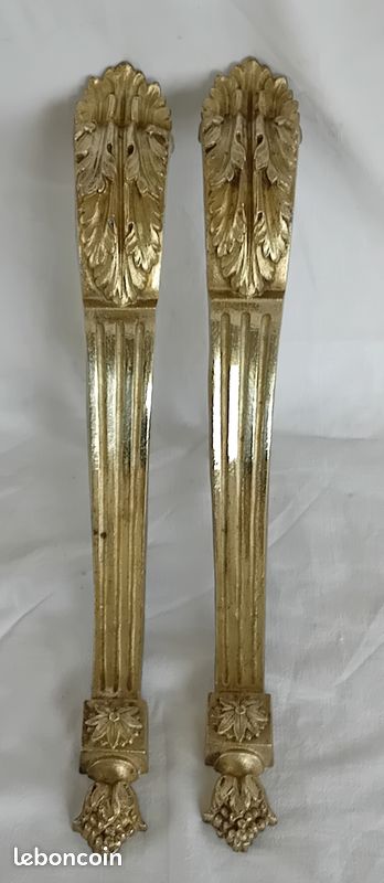 Paire D’embrasses En Bronze Massif – XXe Siècle – Déco Vintage