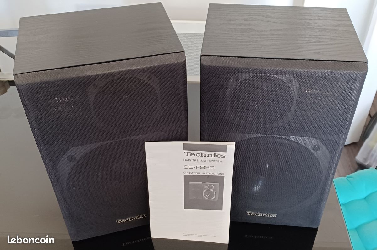 Paire D’enceintes Technics SB-F820 Vintage – 2 Voies, 8 Ohms, 60W